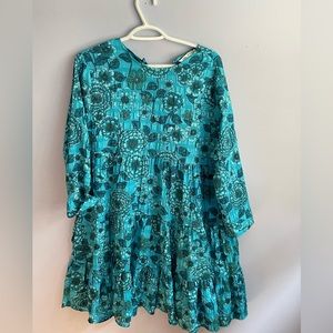 Gorgeous Zara mini dress in turquoise, size L. Never worn.